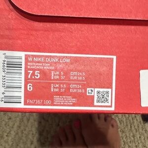 Nike Dunk Low - Pink and White Corduroy-NEW